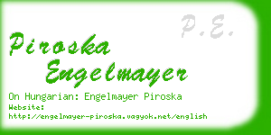 piroska engelmayer business card